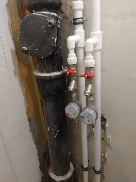 замена счётчиков холодной и горячей воды